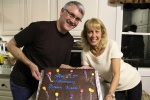 Ryan and Shel with the 10th Anniversary Cake